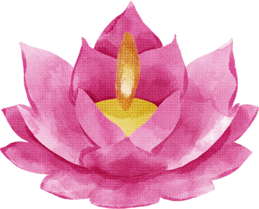 Watercolor Lotus Candle for Wesak